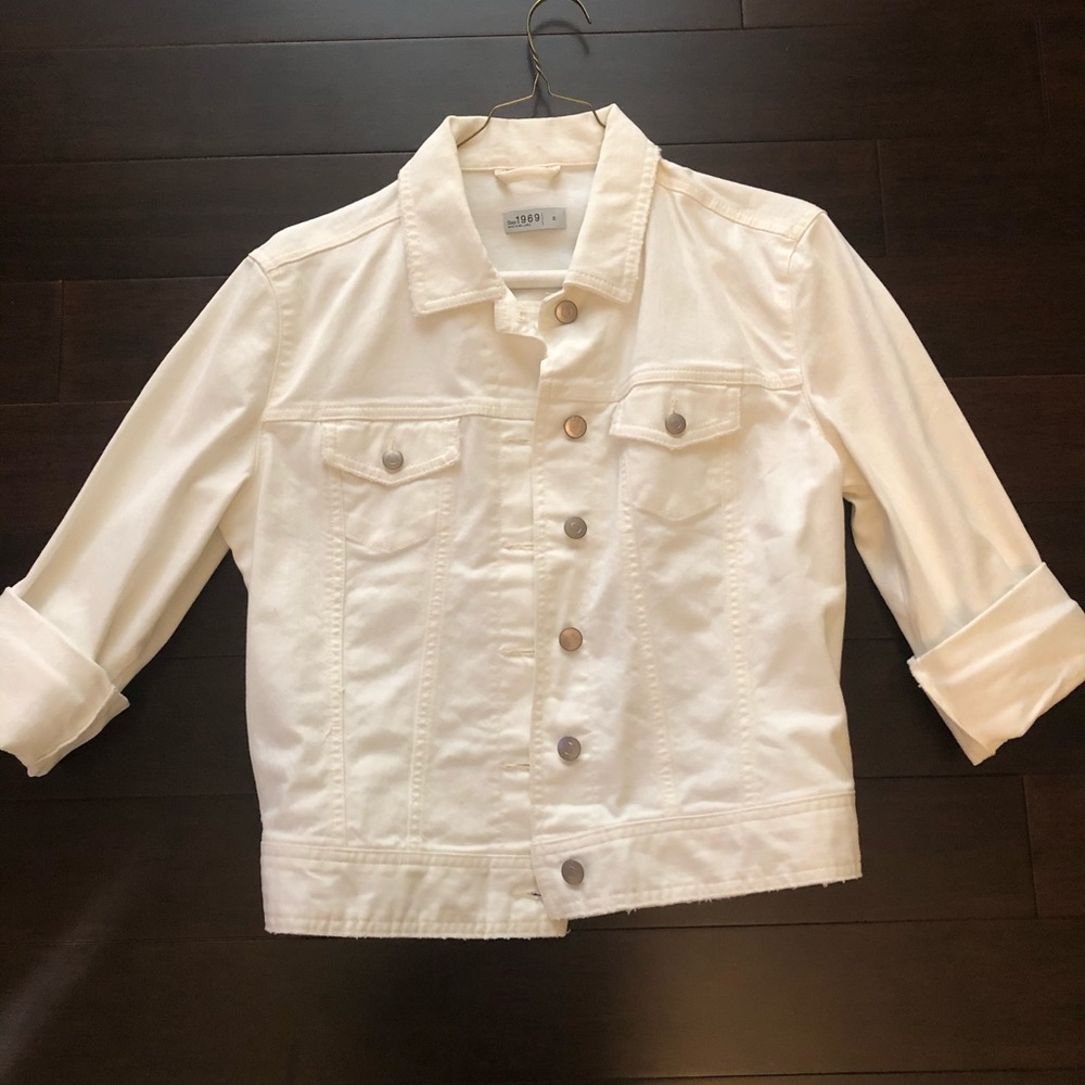 GAP White Jean Jacket